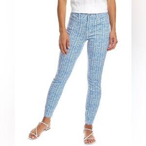 Vineyard Vines Jamie High-Rise Chevron Jean Blue White Nautical Beach Size 29